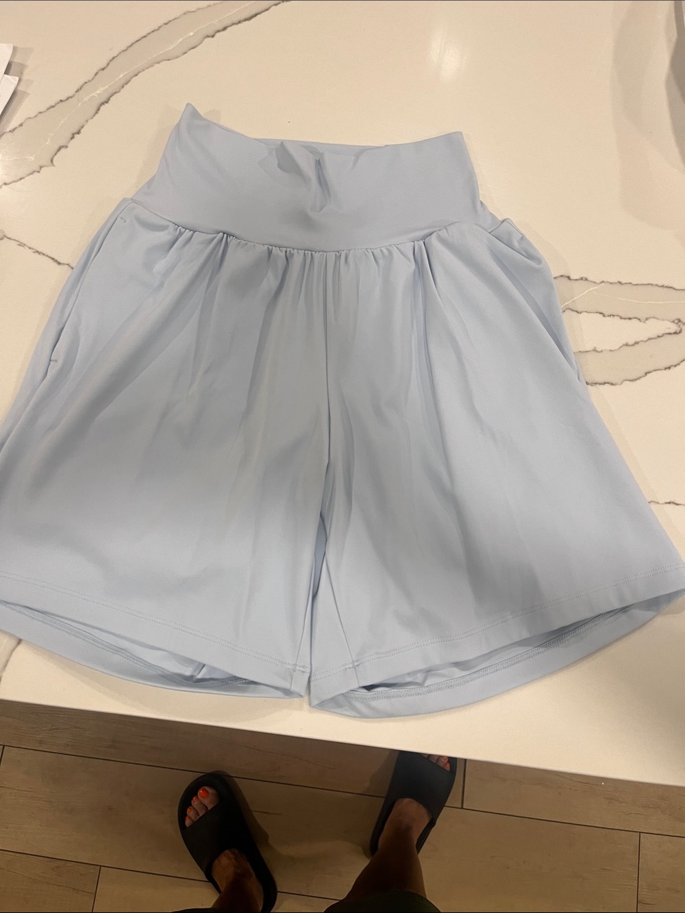 Light Blue Women’s High-Waist Active Shorts